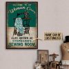 here Gifts Personalized Sewing Woman Cave Canvas Home Decor