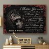 here Gifts Personalized Wolf Couple Rose I Choose You Canvas Home Decor - Image 2