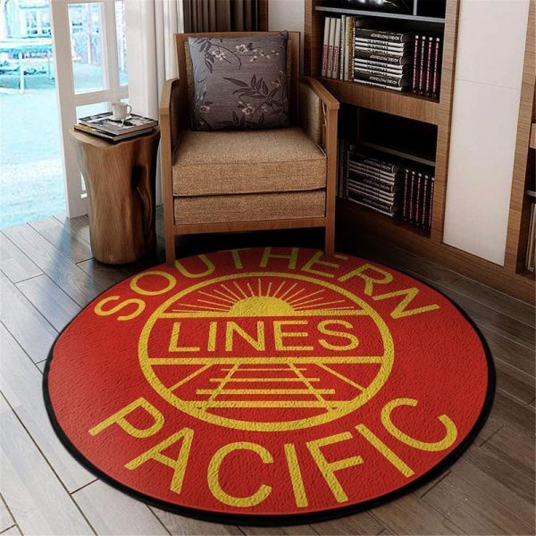 Southern Round Mat Southern Pacific Round Floor Mat Room Rugs Carpet Outdoor Rug Washable Rugs - Image 2