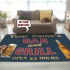 Personalized Bar And Grill Area Rug Carpet - Image 2