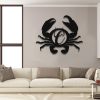 Crab Beach House Metal Sign Monogram, Custom Outdoor House, Lake, Hous