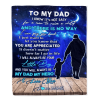 Personalized To My Dad Blanket From Son Grateful I Love You Dad Birthd