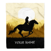 Personalized Horse Blanket Rider Countryside Custom Name Landscape Equ - Image 2