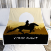 Personalized Horse Blanket Rider Countryside Custom Name Landscape Equ - Image 3