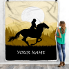 Personalized Horse Blanket Rider Countryside Custom Name Landscape Equ - Image 6