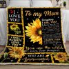 Gift For Mom-To Me You Are The World Love Your Daughter Blanket - Image 2