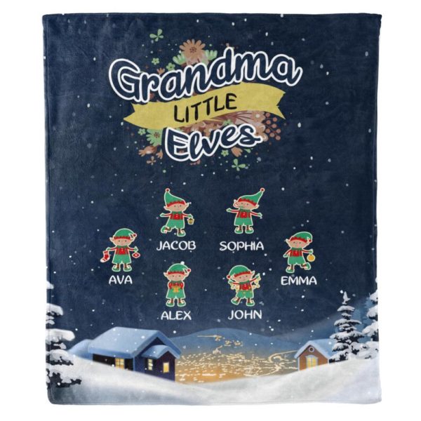 Custom Grandma Little Elves Blanket Gift For Birthday Christmas Newyea - Image 5