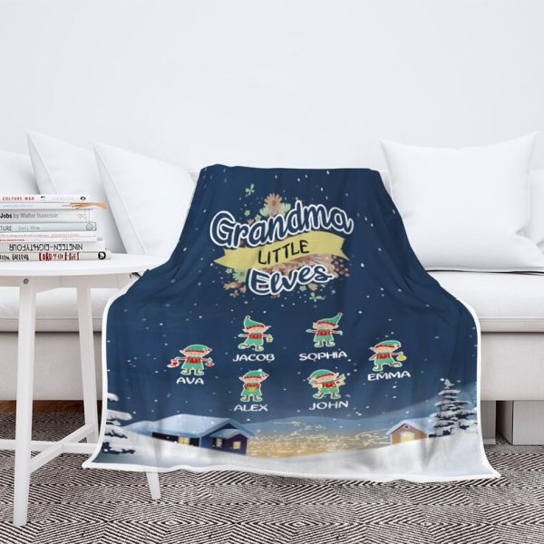 Custom Grandma Little Elves Blanket Gift For Birthday Christmas Newyea - Image 6