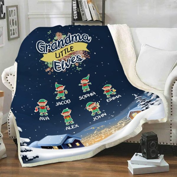 Custom Grandma Little Elves Blanket Gift For Birthday Christmas Newyea - Image 8