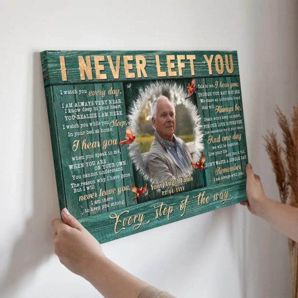 Personalized Canvas Prints, Custom Photo, Gifts For Memorial, Sympathy Gifts, Dandelion I Never Left You Dem Canvas - Image 3