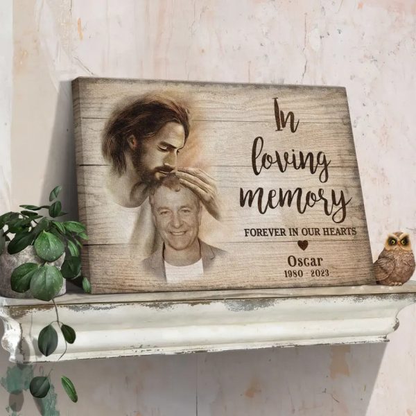 Personalized Canvas Prints, Custom Photo, Remembrance Gifts, Sympathy Gifts, Jesus Memorial Gifts, In Loving Memory Dem Canvas - Image 2