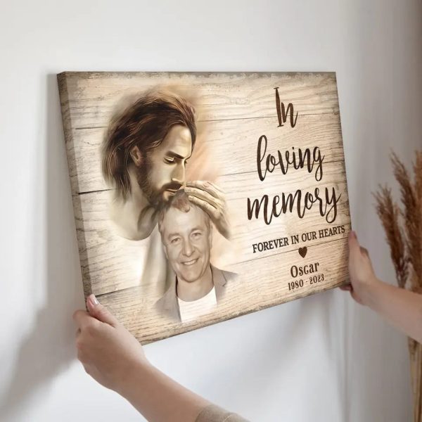 Personalized Canvas Prints, Custom Photo, Remembrance Gifts, Sympathy Gifts, Jesus Memorial Gifts, In Loving Memory Dem Canvas - Image 7